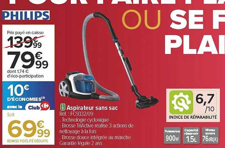 Aspirateur sans sac Philips FC9332/09