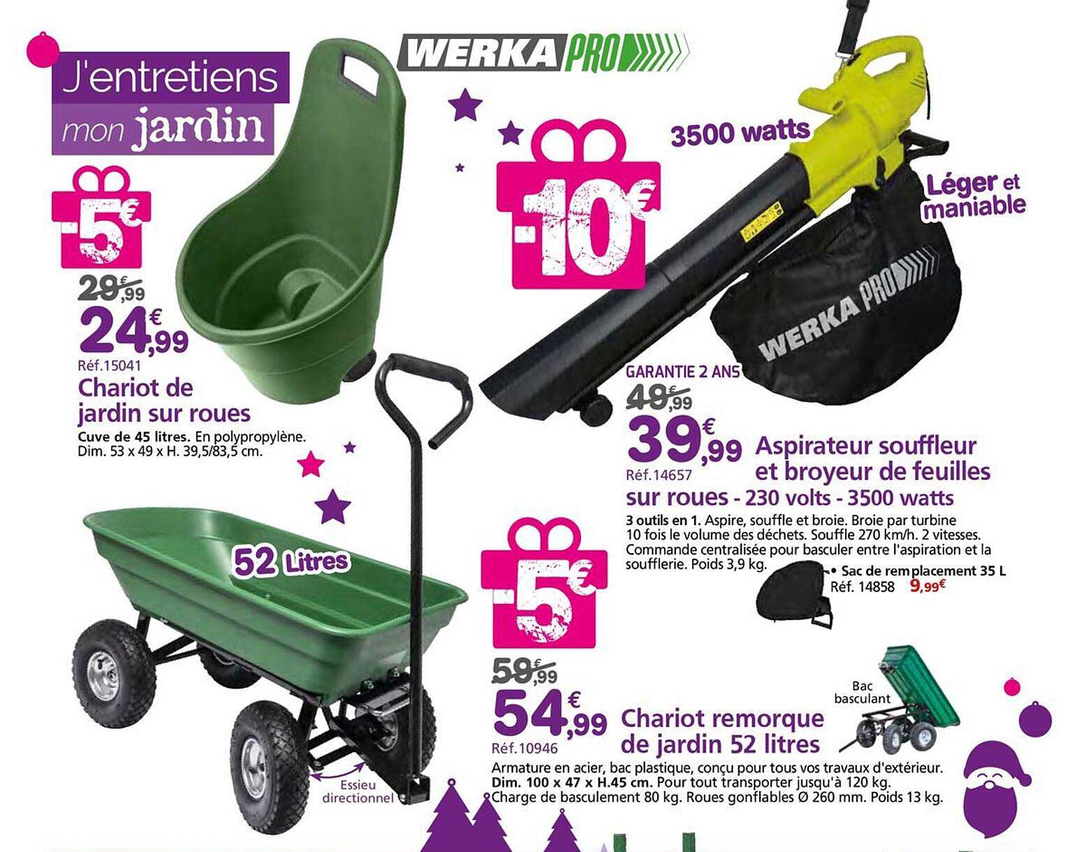 Aspirateur souffleur et broyeur de feuilles