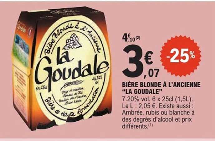 BIÈRE BLONDE À L'ANCIENNE "LA GOUDALE"
