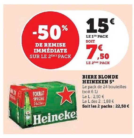 BIERE BLONDE HEINEKEN 5'
