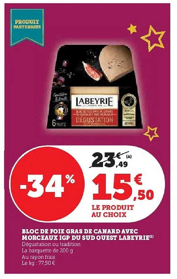 BLOC DE FOIE GRAS DE CANARD AVEC MORCEAUX IGP DU SUD OUEST LABEYRIE