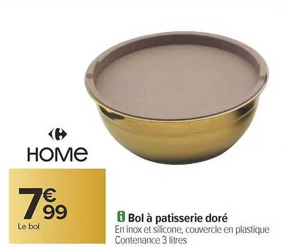 Bol à pâtisserie doré