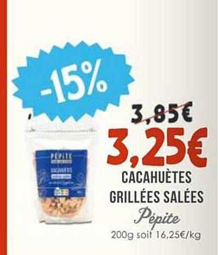 Cacahuètes grillées salées Pépite