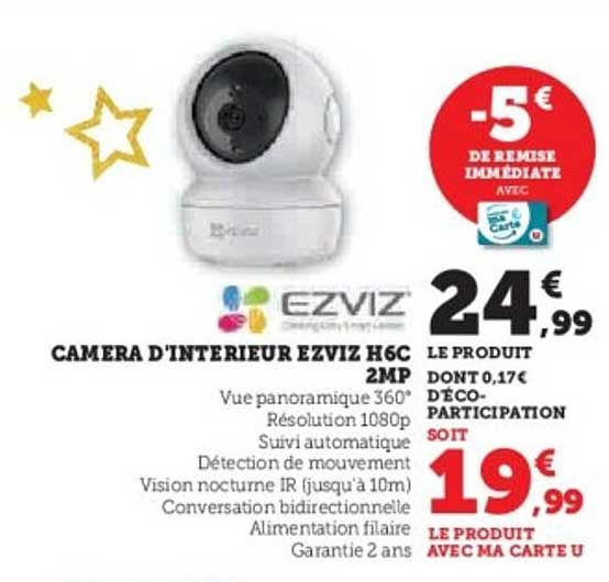 CAMERA D'INTERIEUR EZVIZ H6C 2MP