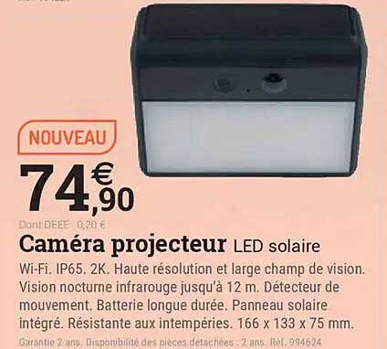 Caméra projecteur LED solaire