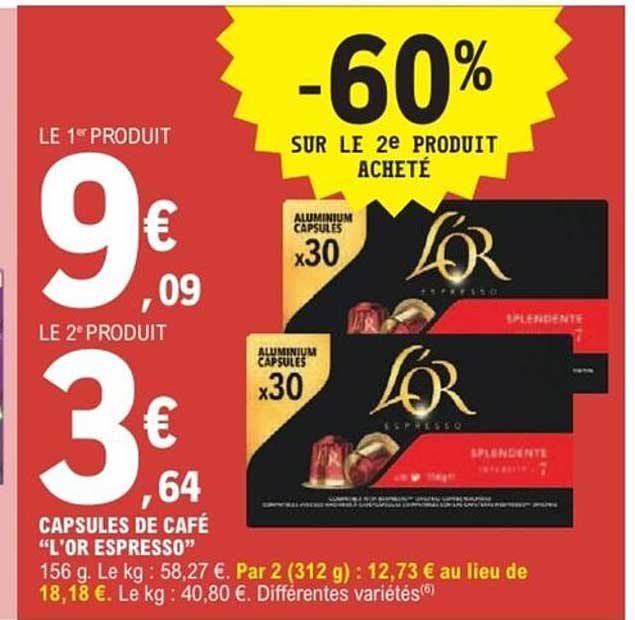 Capsules de café “L'OR Espresso”