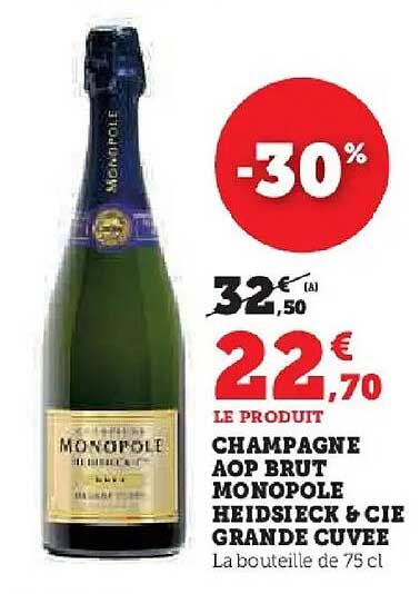 CHAMPAGNE AOP BRUT MONOPOLE HEIDSIECK & CIE GRANDE CUVEE