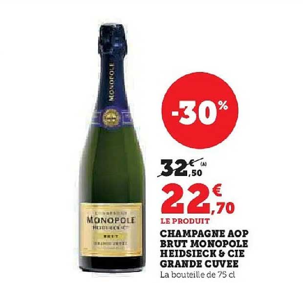 CHAMPAGNE AOP BRUT MONOPOLE HEIDSIECK & CIE GRANDE CUVEE