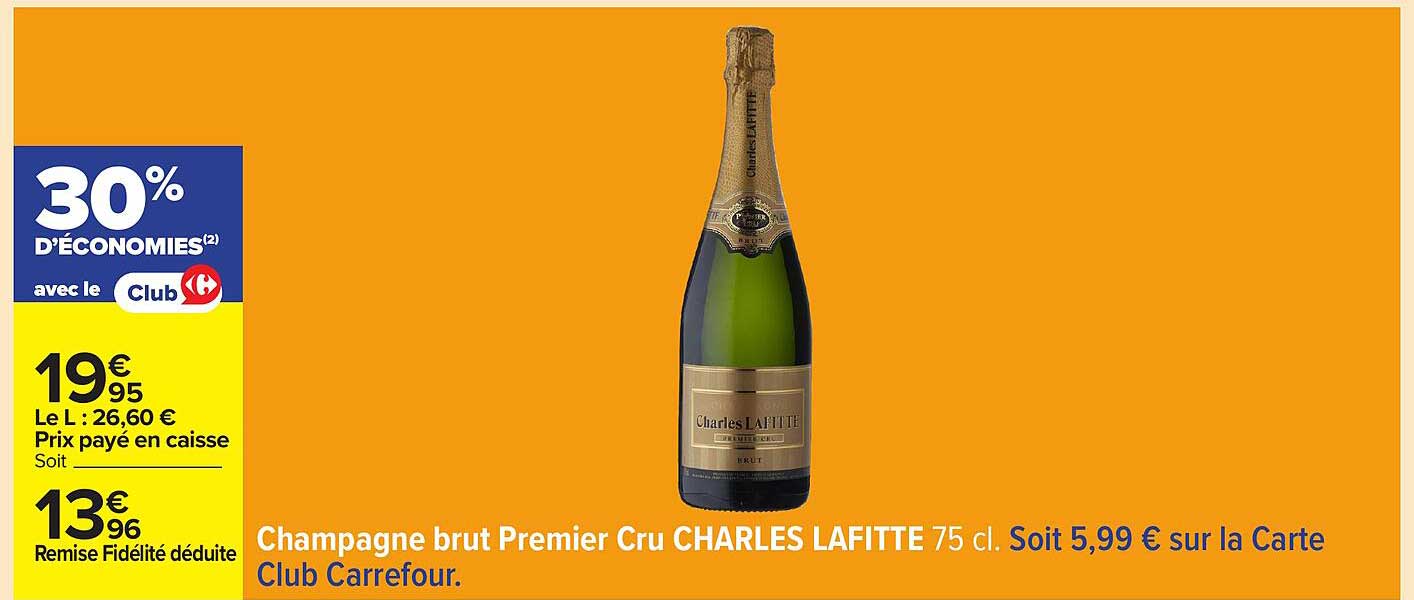Champagne brut Premier Cru CHARLES LAFITTE 75 cl.