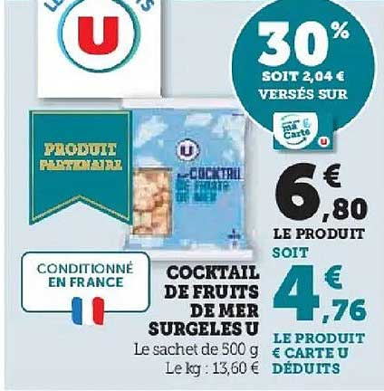 COCKTAIL DE FRUITS DE MER SURGELES U