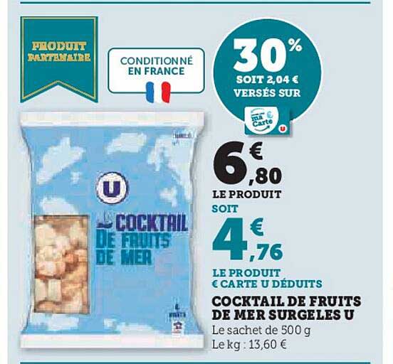 COCKTAIL DE FRUITS DE MER SURGELES U