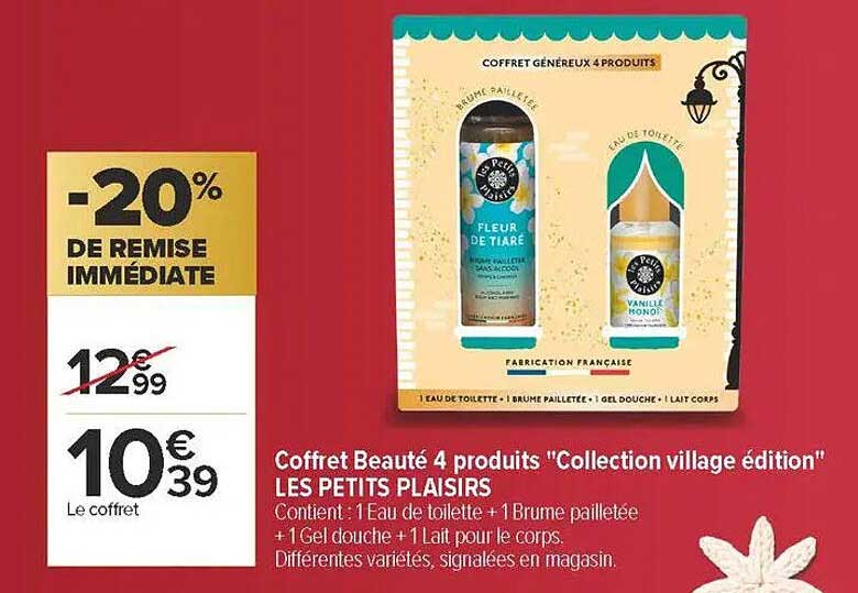 Coffret Beauté 4 produits "Collection village édition" LES PETITS PLAISIRS