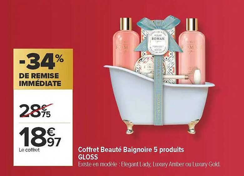 Coffret Beauté Baignoire 5 produits GLOSS