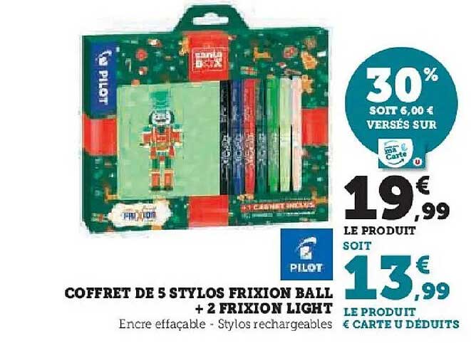 COFFRET DE 5 STYLOS FRIXION BALL + 2 FRIXION LIGHT