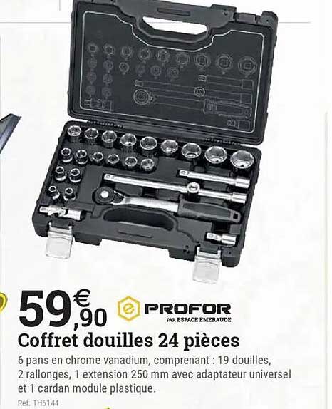 Coffret douilles 24 pièces