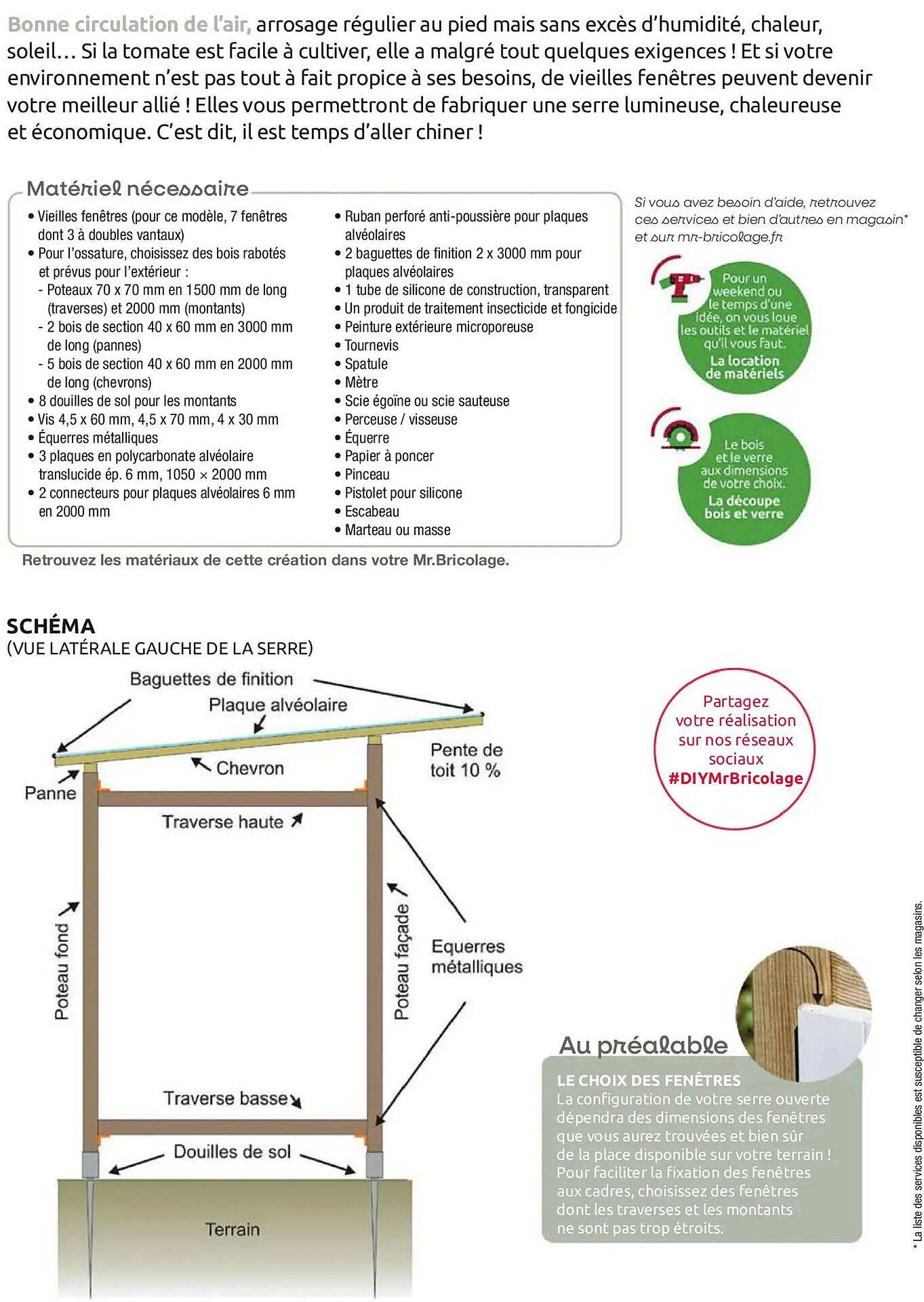 Construisez votre propre serre avec Mr Bricolage !