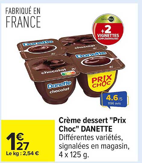Crème dessert "Prix Choc" DANETTE