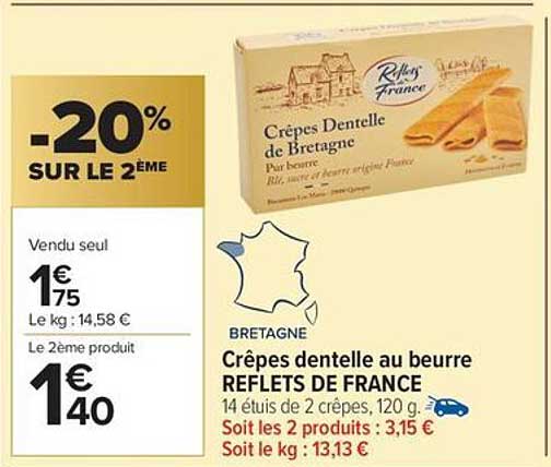 Crêpes dentelle au beurre REFLETS DE FRANCE