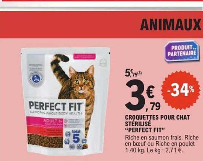 CROQUETTES POUR CHAT STÉRILISÉ "PERFECT FIT"