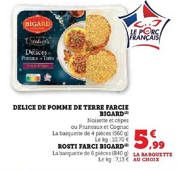 DELICE DE POMME DE TERRE FARCIE BIGARD