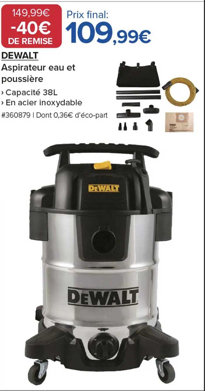 Dewalt Aspirateur eau et poussière