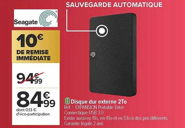Disque dur externe 2To