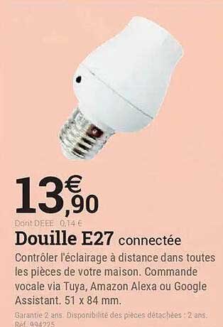 Douille E27 connectée