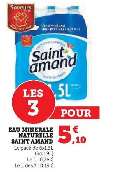EAU MINERALE NATURELLE SAINT AMAND
