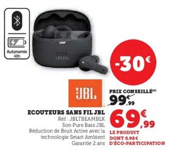 ECOUTEURS SANS FIL JBL