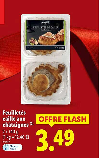Feuilletés caille aux châtaignes