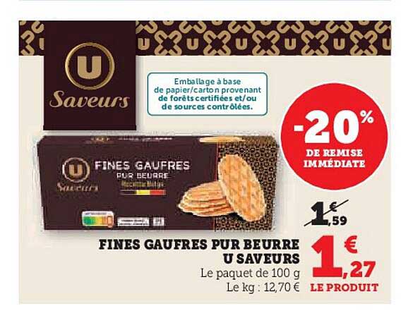 Fines Gaufres Pur Beurre U Saveurs