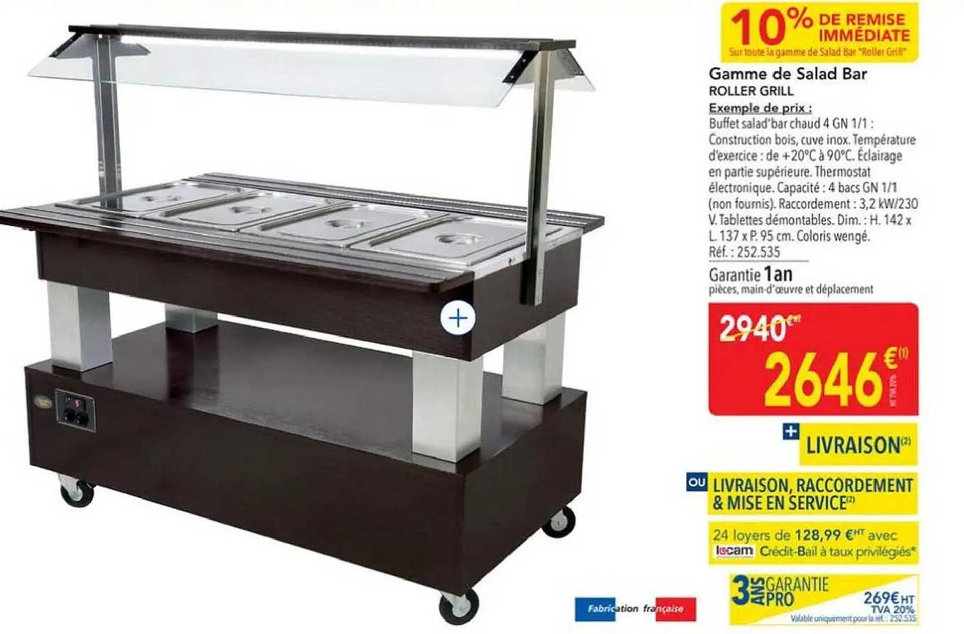 Gamme de Salad Bar Roller Grill