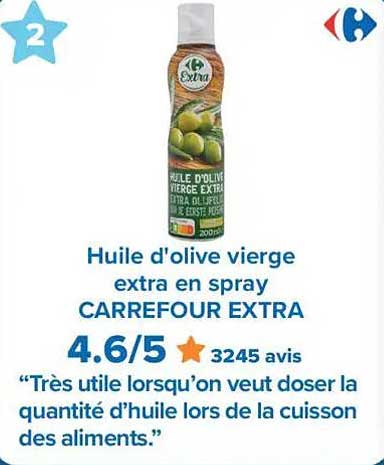 Huile d'olive vierge extra en spray CARREFOUR EXTRA