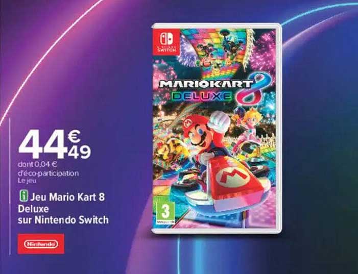 Jeu Mario Kart 8 Deluxe sur Nintendo Switch