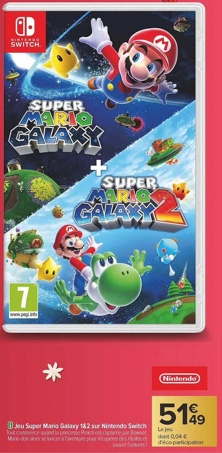 Jeu Super Mario Galaxy 1&2 sur Nintendo Switch