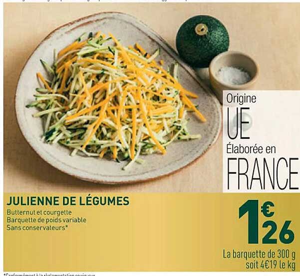 JULIENNE DE LÉGUMES