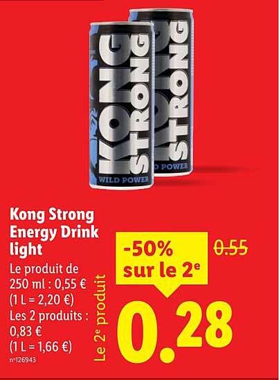 Kong Strong Energy Drink light