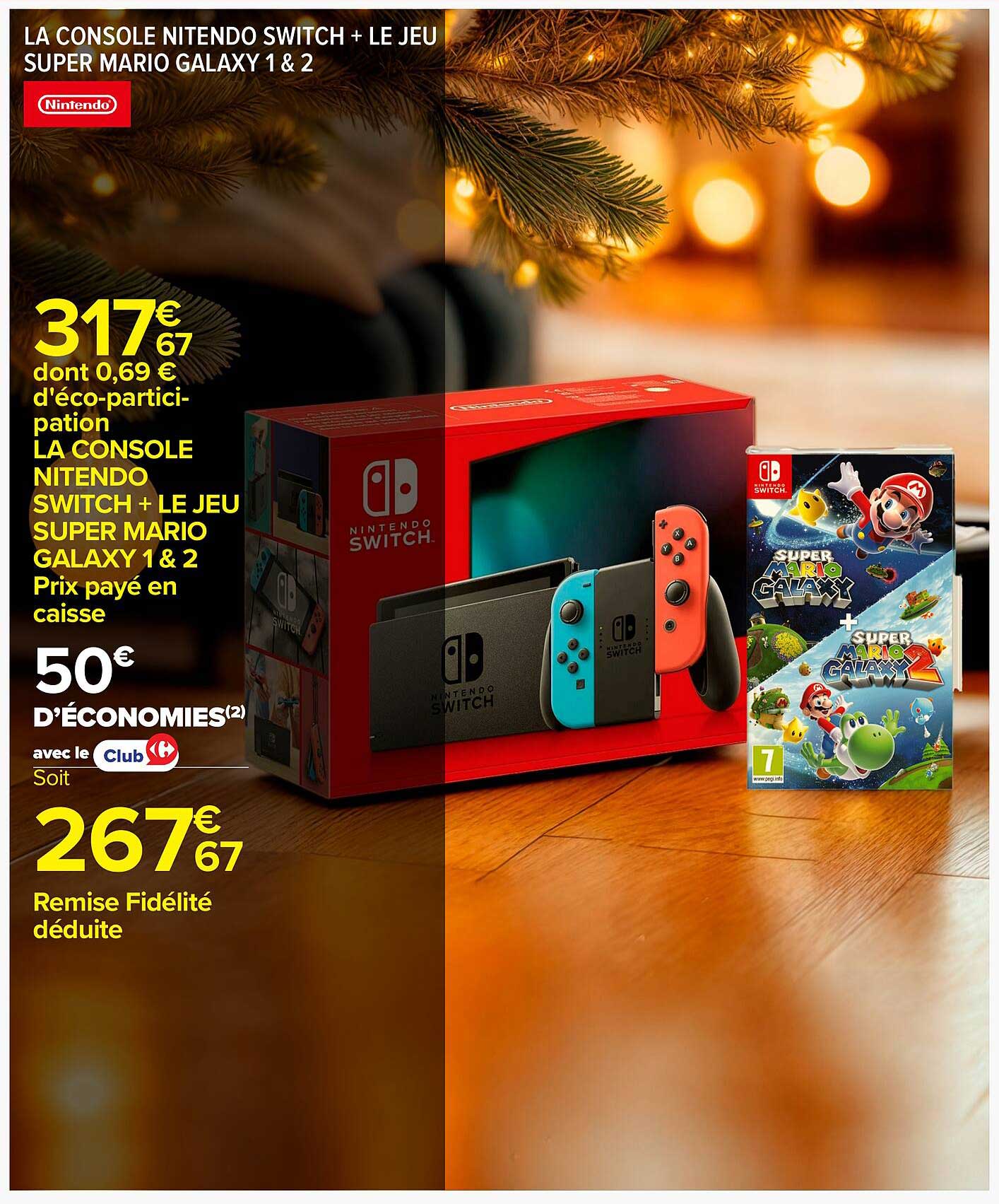 LA CONSOLE NINTENDO SWITCH + LE JEU SUPER MARIO GALAXY 1 & 2