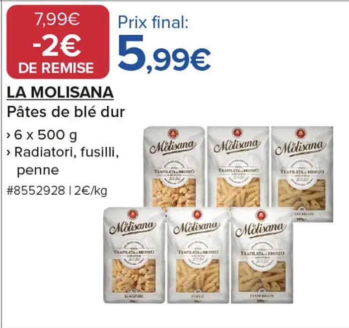 LA MOLISANA Pâtes de blé dur