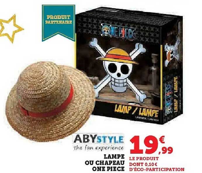 LAMPE OU CHAPEAU ONE PIECE