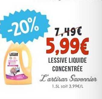Lessive liquide concentrée L'artisan Savonnier