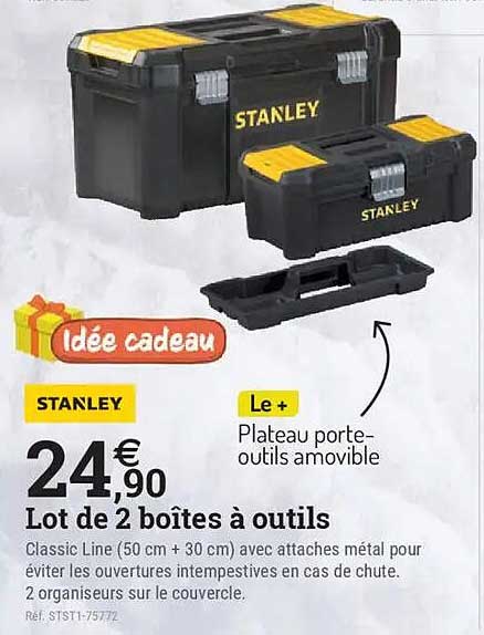 Lot de 2 boîtes à outils