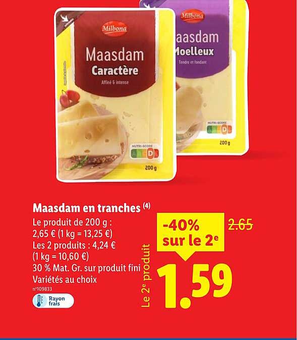 Maasdam en tranches