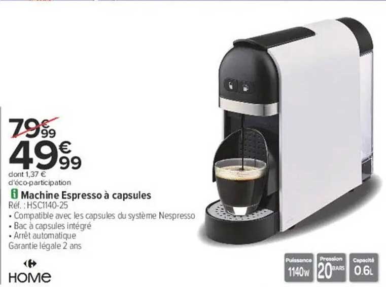 Machine Espresso à capsules