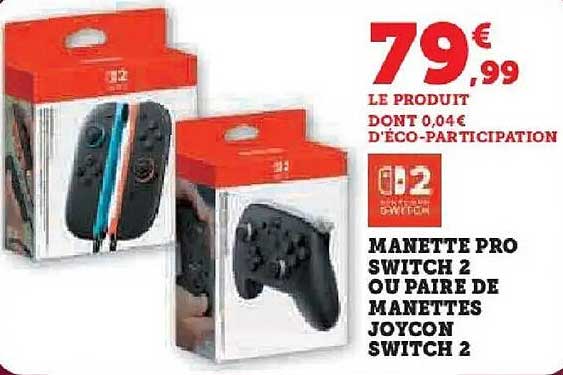 MANETTE PRO SWITCH 2 OU PAIRE DE MANETTES JOYCON SWITCH 2