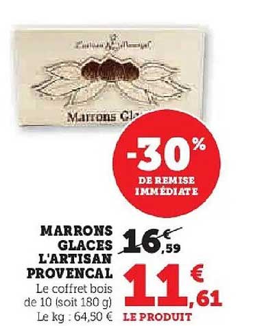 MARRONS GLACES L'ARTISAN PROVENCAL