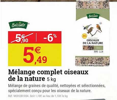 Mélange complet oiseaux de la nature 5 kg