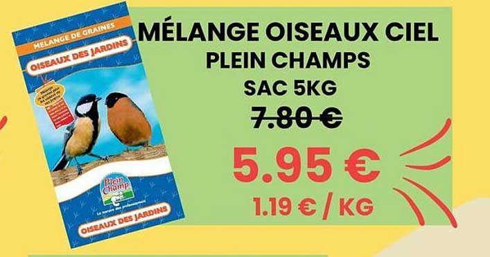 MÉLANGE OISEAUX CIEL PLEIN CHAMPS