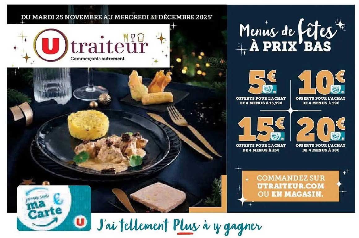 Menus de fêtes à prix bas