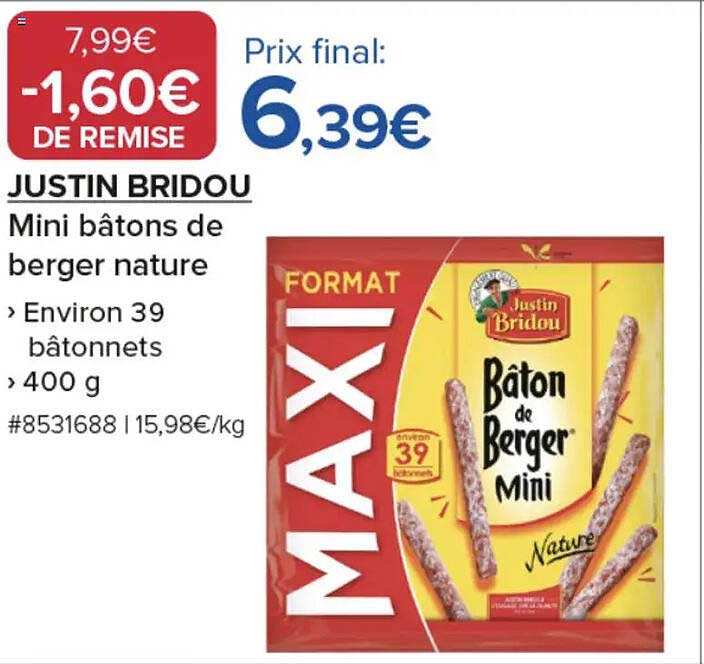 Mini bâtons de berger nature